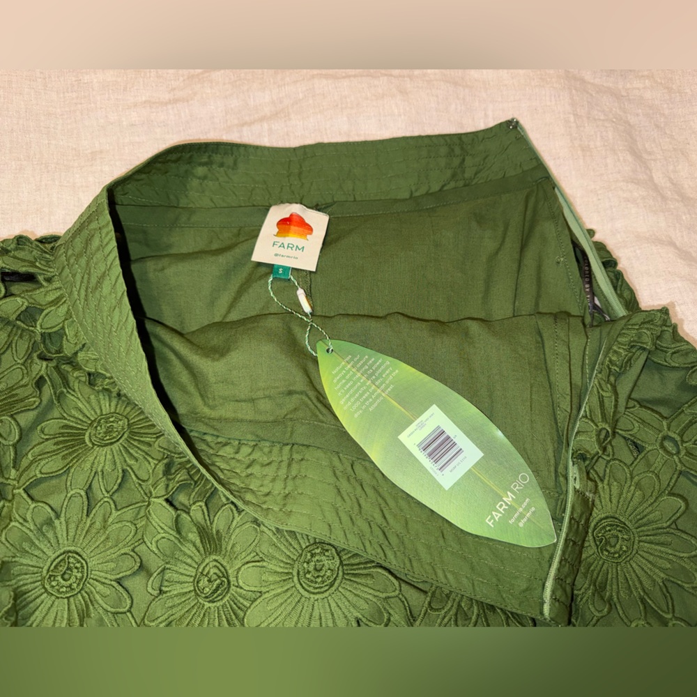 FARM Rio Green Richelieu Midi Skirt - Picture 8 of 10